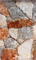 Облицовочный камень для фасада RKS SLATE Rosalia Terra Mix Loose