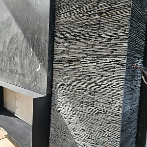 Камень для камина 3D панели RKS SLATE Сланец Black Waterfall Rockface