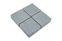 Гранитная брусчатка RKS SLATE Сильвер Пёрл (Silver Pearl), пиленая 100х100 мм на дорожке | Купить гранитную брусчатку в Кемерово | Мощение, ландшафтный дизайн