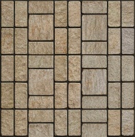 Мощение гранитной брусчаткой RKS Slate Vermont 200x200 мм. Ландшафтный дизайн участка.